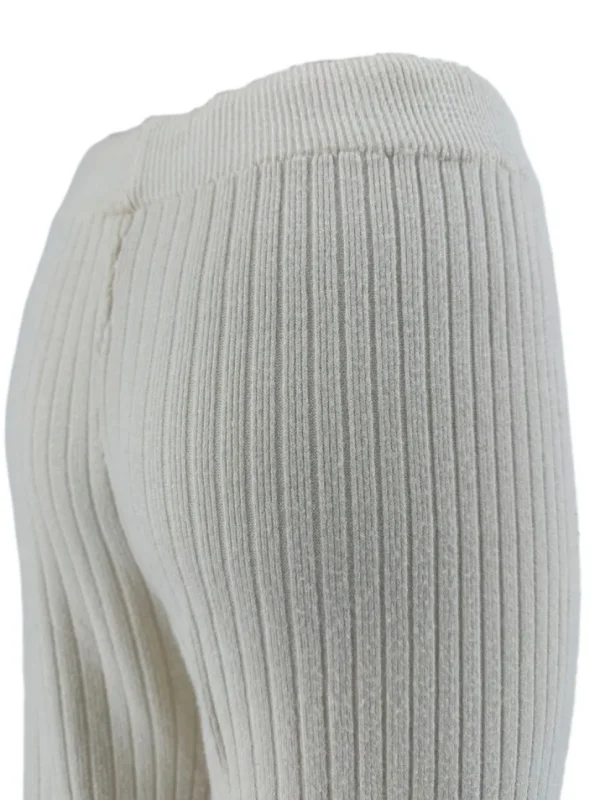 Comfy broeken met rib detail en koordje room