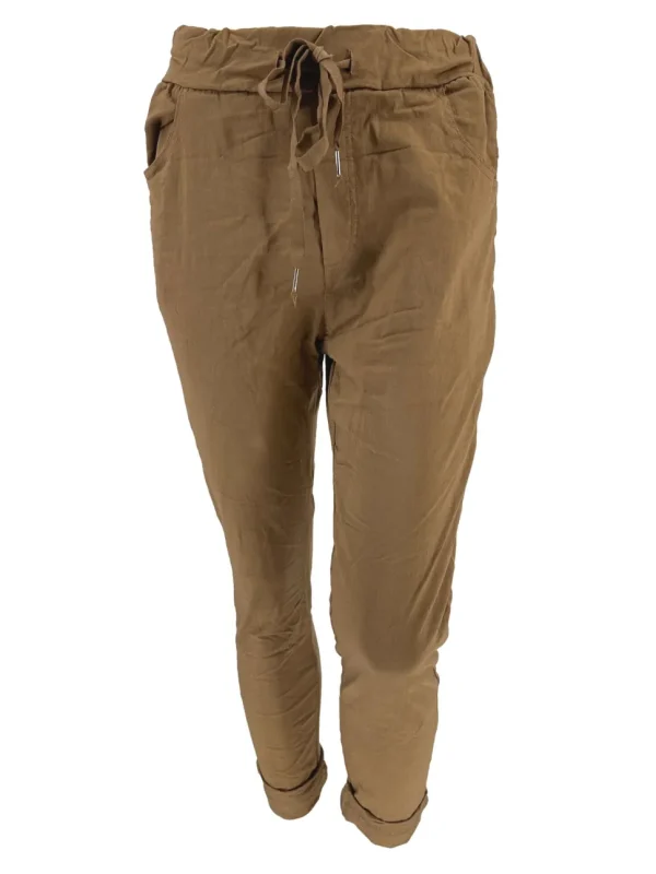 Comfy Jogg-jeans Blanco cognac