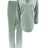 2-delig set met blouse en broek Stanny mint groen