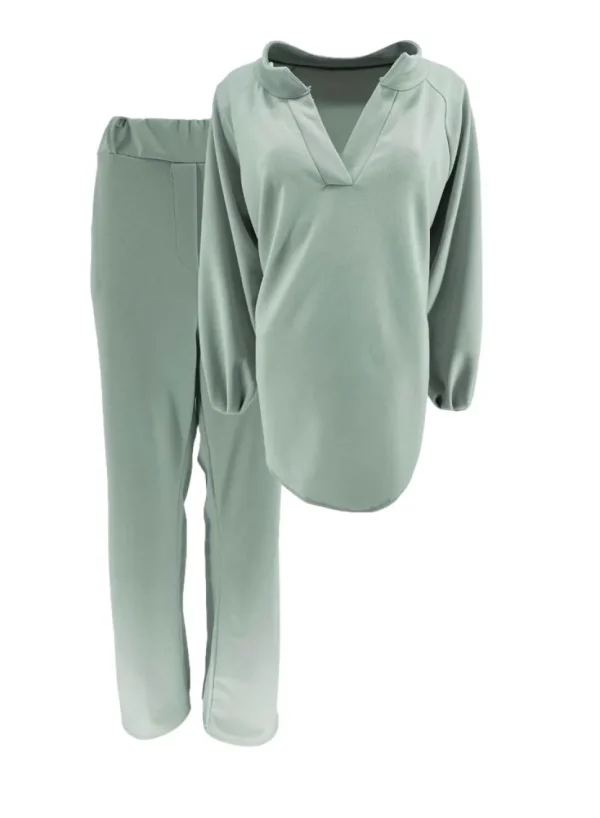 2-delig set met blouse en broek Stanny mint groen