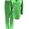 2-delig set met blouse en broek Stanny helder groen