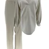 2-delig set met blouse en broek Stanny beige