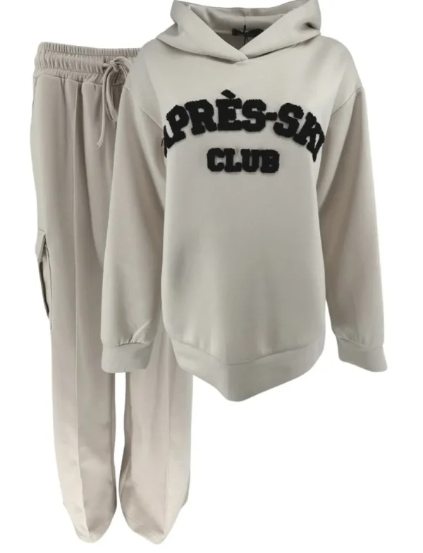 2-Delig set met cargo broek Après Ski Club beige