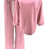 2-delig set met elastische broek en sweater Joanne licht roze.(GTS)