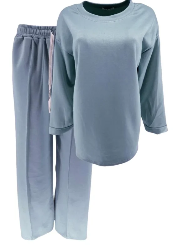2-delig set met elastische broek en sweater Joanne licht blauw (GTS)