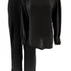 2-delig set met ronde hals en broek Judith zwart