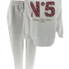 2-delig set met sweater en broek Coco N5 off-white
