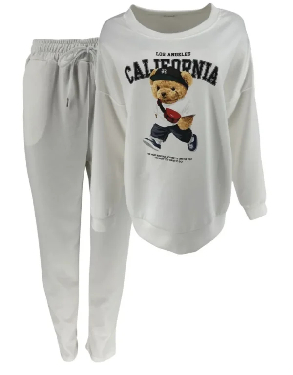 2-delig set met sweater Teddy off-white