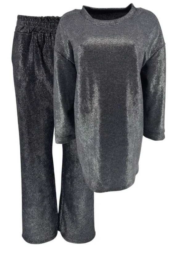 2-Delig set met trui en broek met glitter Twinkle nachtblauw