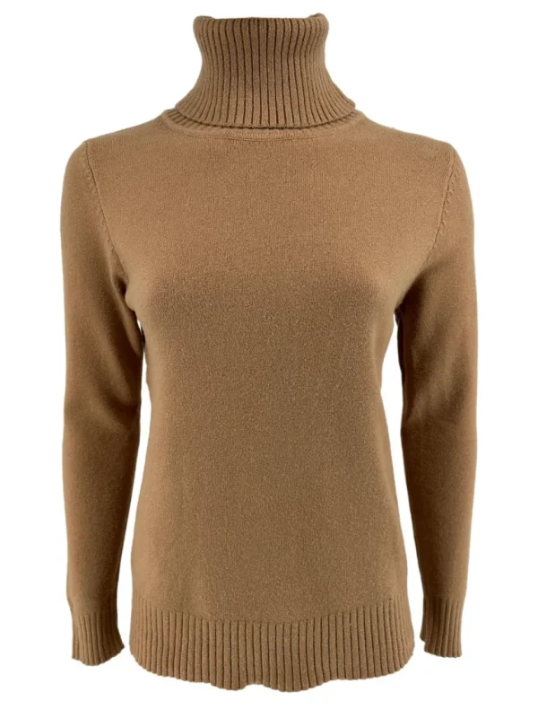 Fijngebreide coltrui maud camel (S-860)