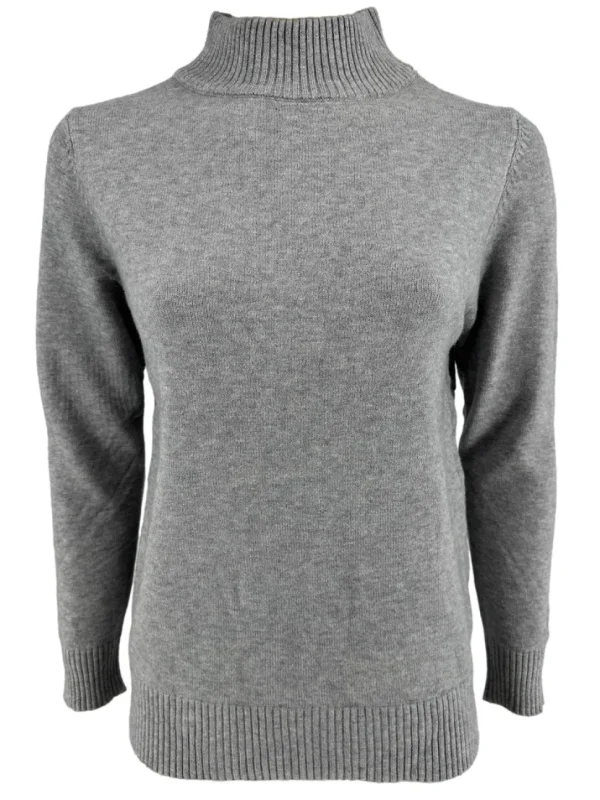 Fijngebreide turtleneck Sophie grijs (S-887)