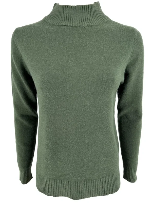Fijngebreide turtleneck Sophie army (S-887)