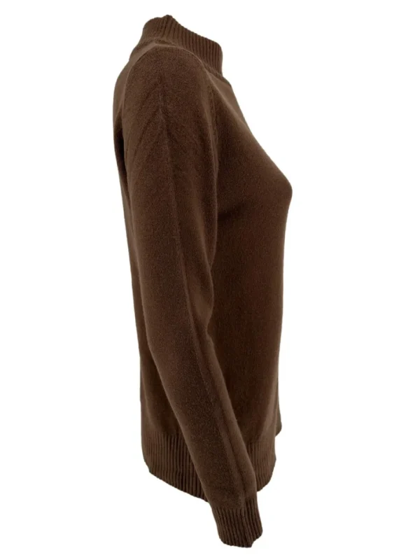 Fijngebreide turtleneck Sophie bruin (S-887)