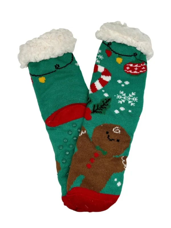 Fluffy huissokken kerst gingerbread