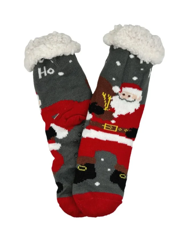 Fluffy huissokken kerst santa
