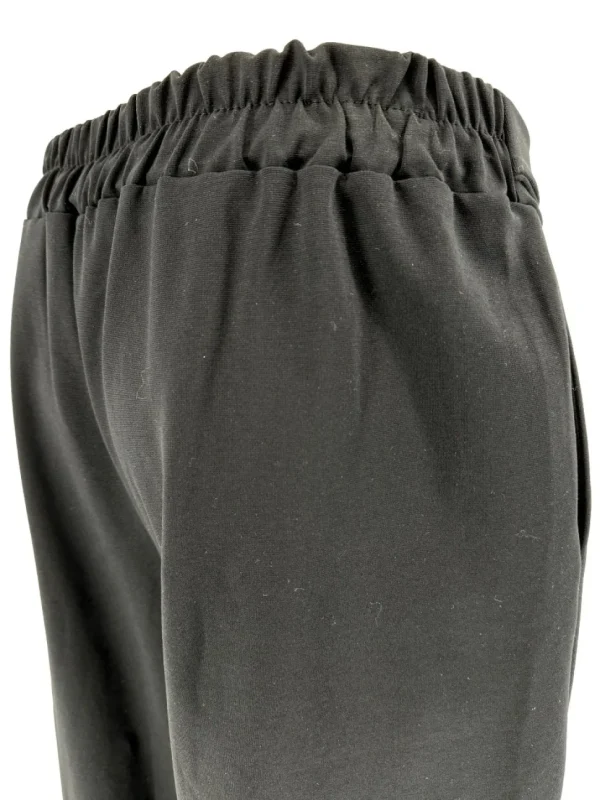 Geplooide broek met cross-over zwart