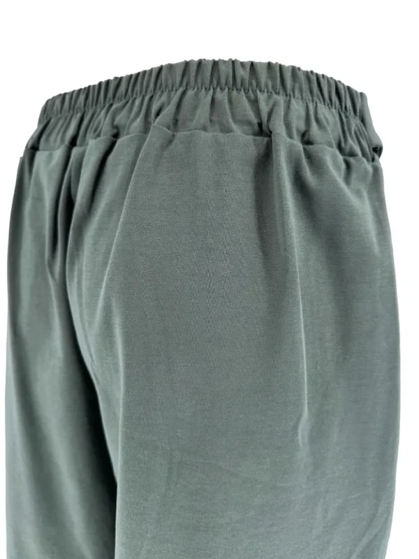 Geplooide broek met cross-over army