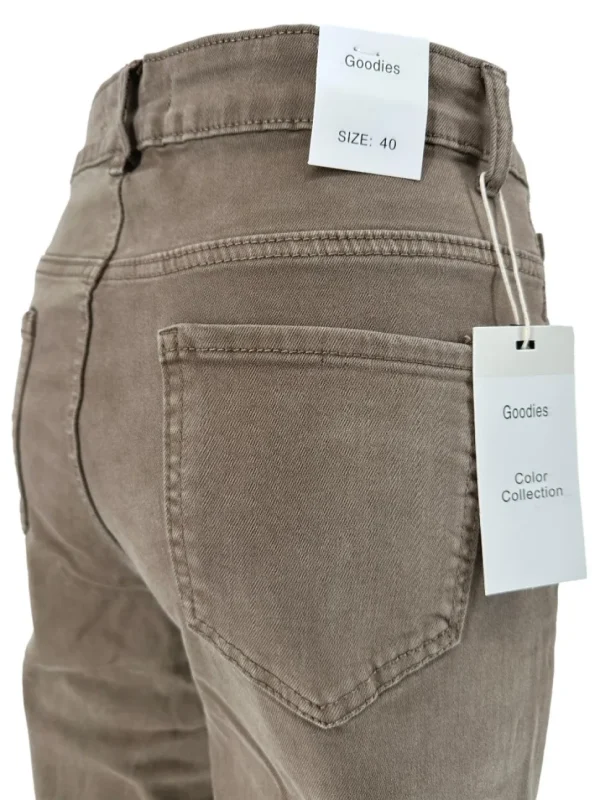Goodies broek met rechte broekspijp taupe/bruin (DJ2498-7)