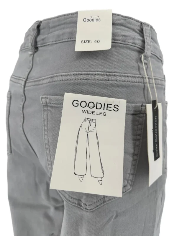 Goodies broek met rechte broekspijp licht grijs (DJ2498-14)