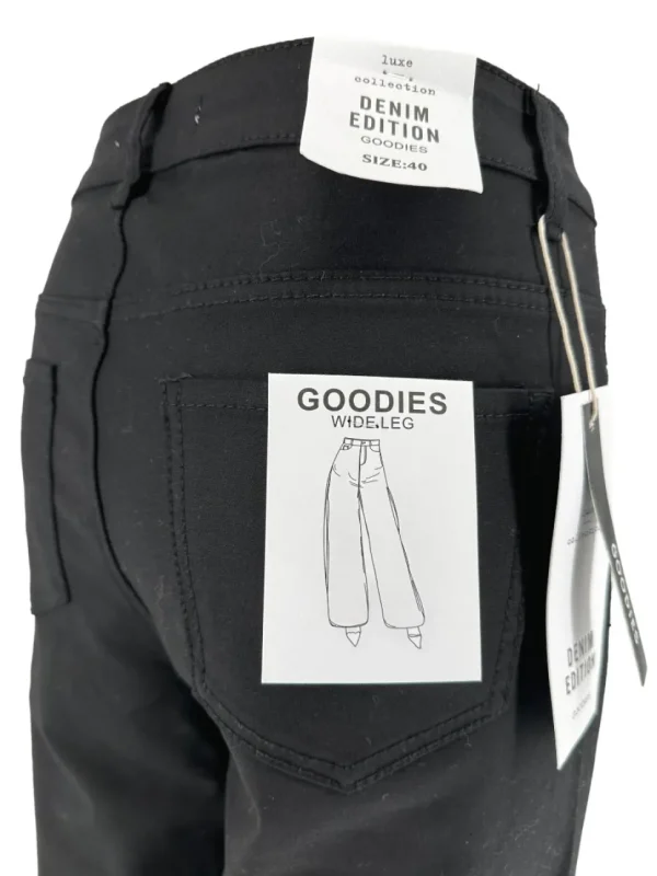 Goodies broek met ritssluiting zwart (DJ2496-1)