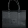 Grote size tote bag BADGE (D3102) BLACK