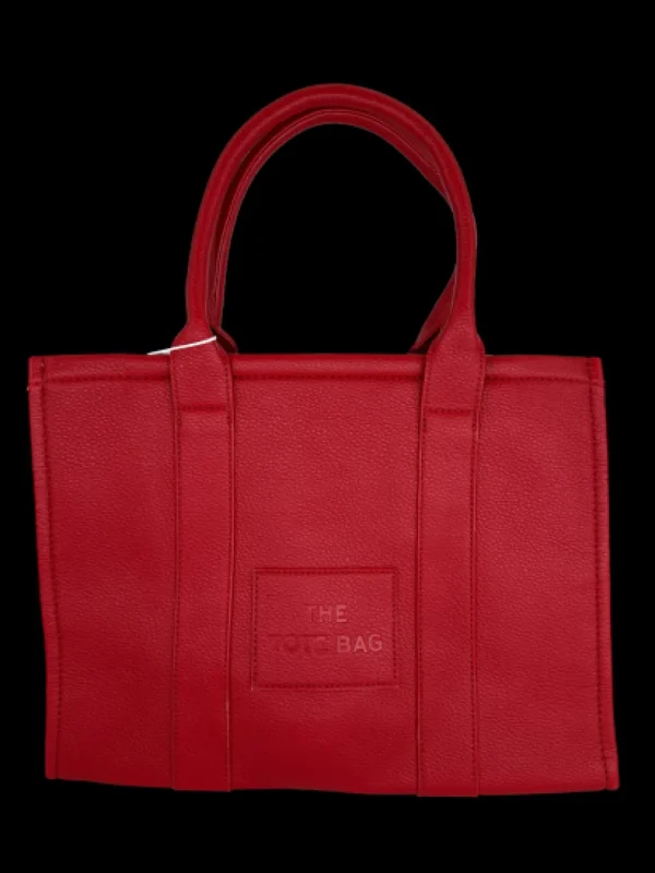 Grote size tote bag BADGE (D3102) RED