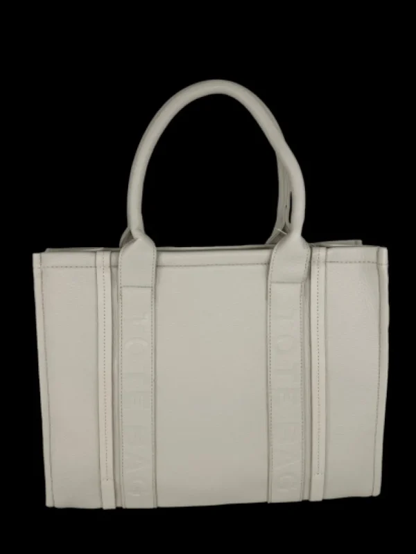 Grote size tote bag BADGE (D3102) BEIGE