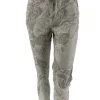 GROTERE Italy jogg-jeans met koord bladeren zand