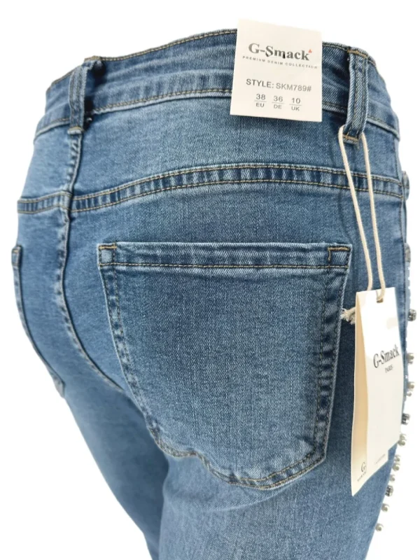 G-smack jeans met parels en strass (SKM789#)