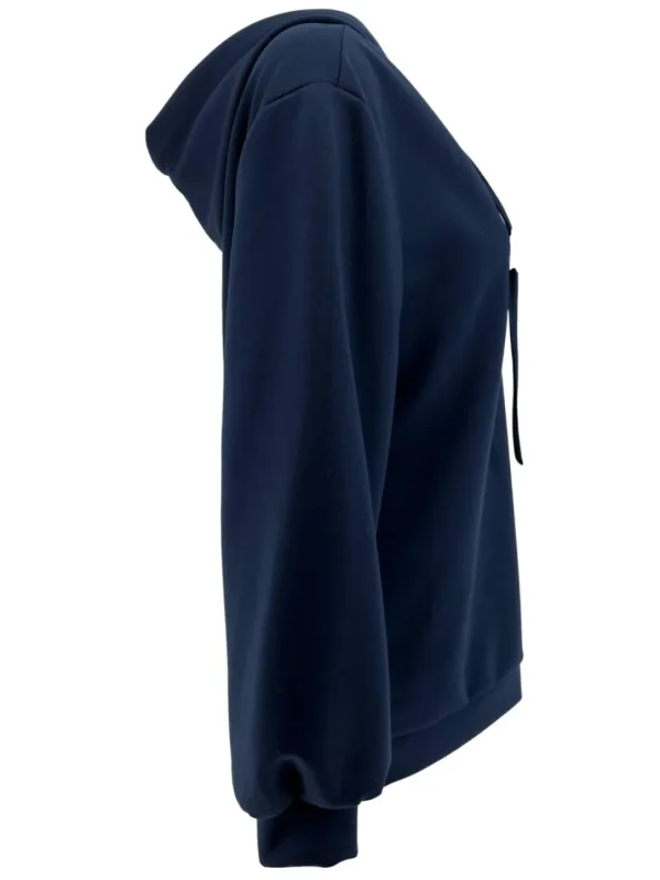 Hoodie met v-hals Orange fresh donker blauw. (GTS)