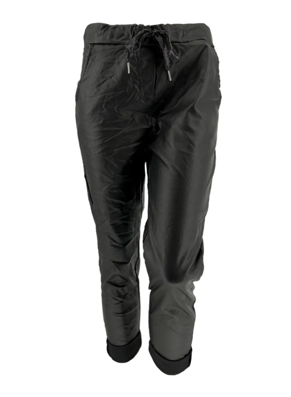 italy_coating_broek_met_g_0.webp Italy coating broek met glitter koord zwart