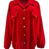 Jasje met kraag en knopen Lennie rood