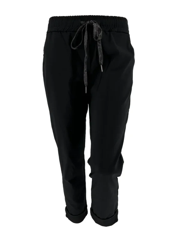 Jogg-jeans met koordje Monroe zwart
