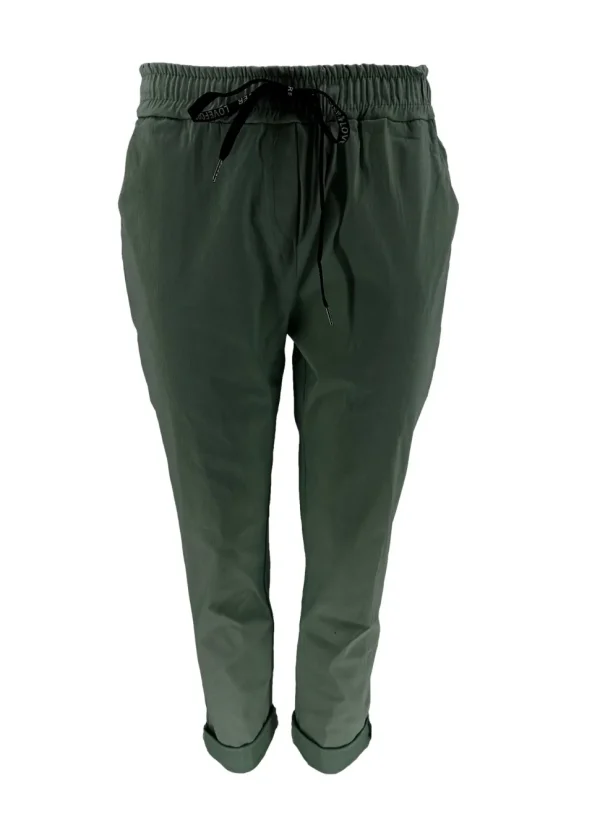 Jogg-jeans met koordje Monroe army