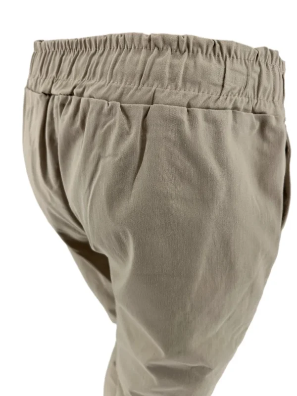 Jogg-jeans met koordje Monroe beige