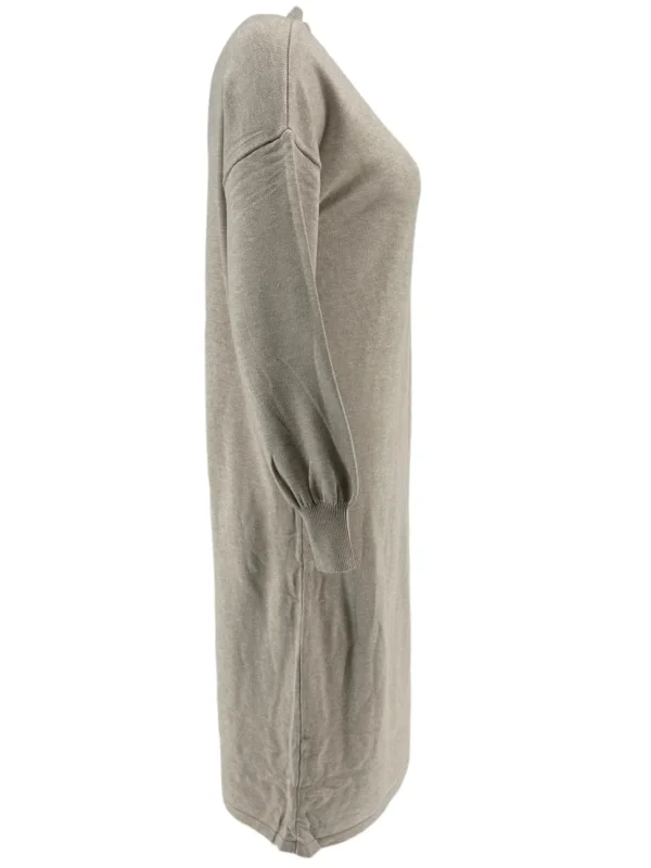 Jurk met lange mouwen en opstaande boord Melody beige (W2019)