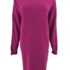 Jurk/tuniek met lange mouw en ronde hals cerise (HJD7915)JMK