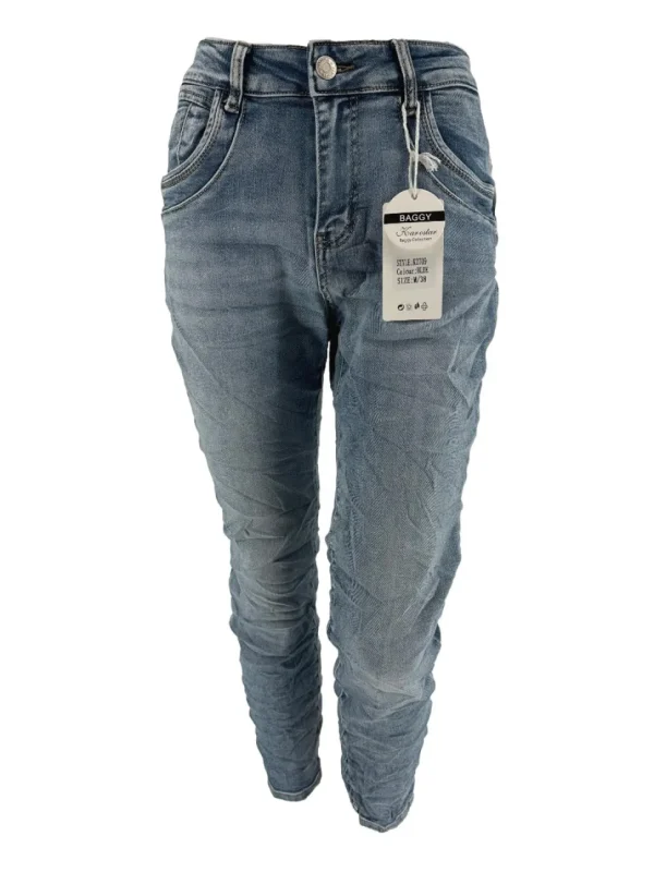 Karostar jeans met knoop en ritssluiting (K2709)