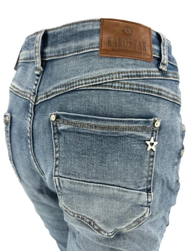 Karostar jeans met knoop en ritssluiting (K2709)