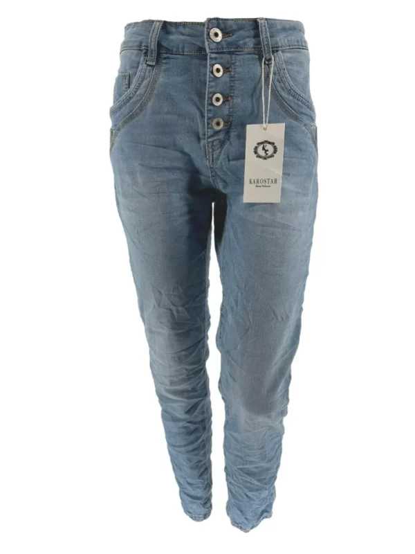 Karostar jeans met veel details op de zakken (K2577)