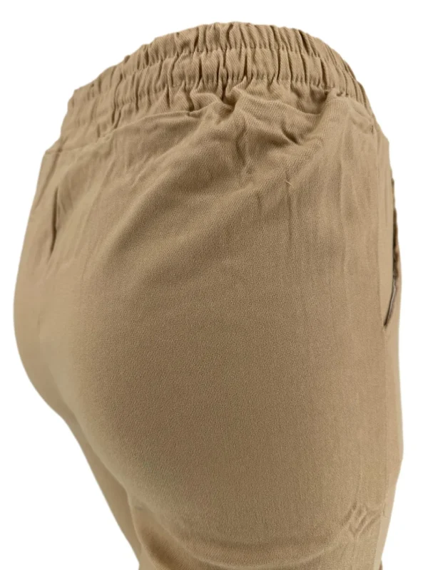 Katoenen stretch broek Cargo met zakken camel (HL-478) (TKD)