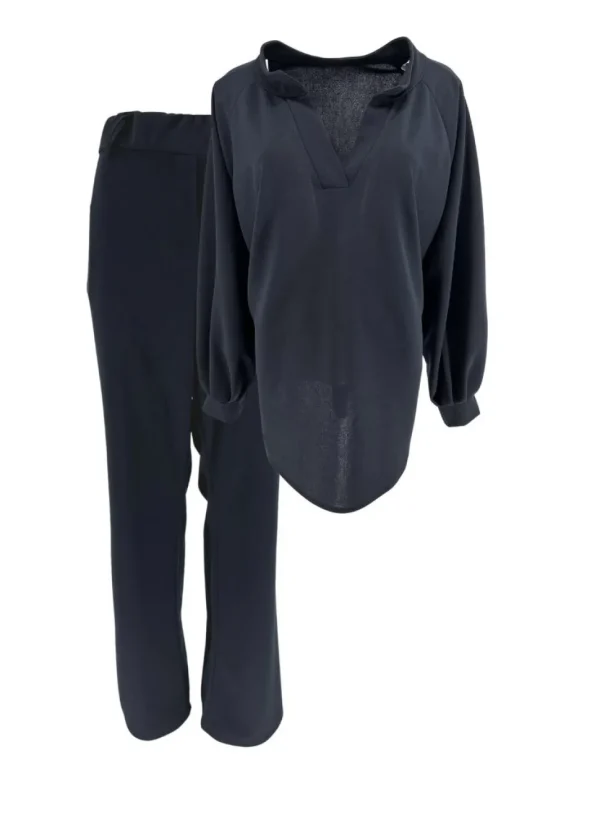 KLEINERE 2-delig set met blouse en broek Stanny donker blauw
