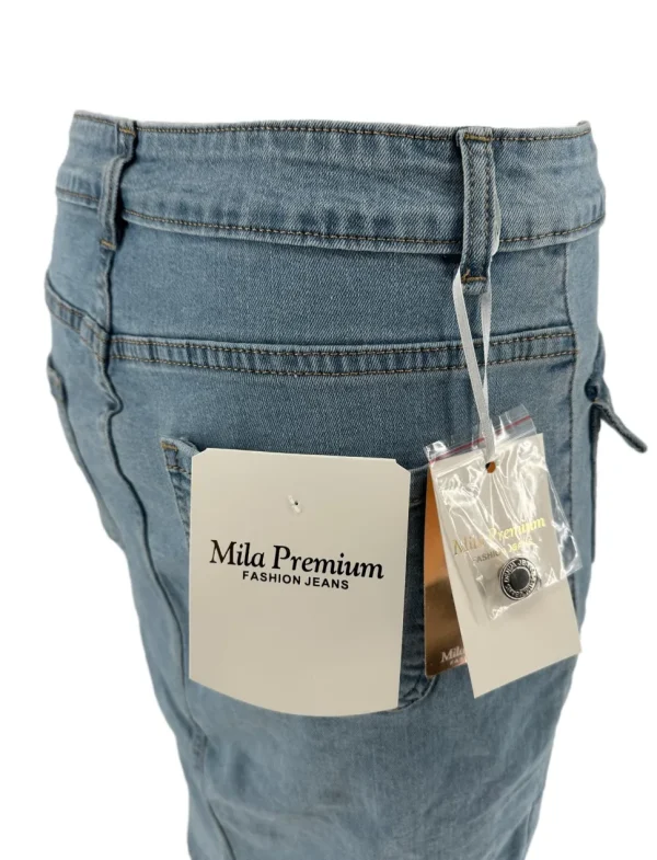Korte denim rok met knoopjes aan de voorzijde Mila ( D4699#) (JRC) SALE