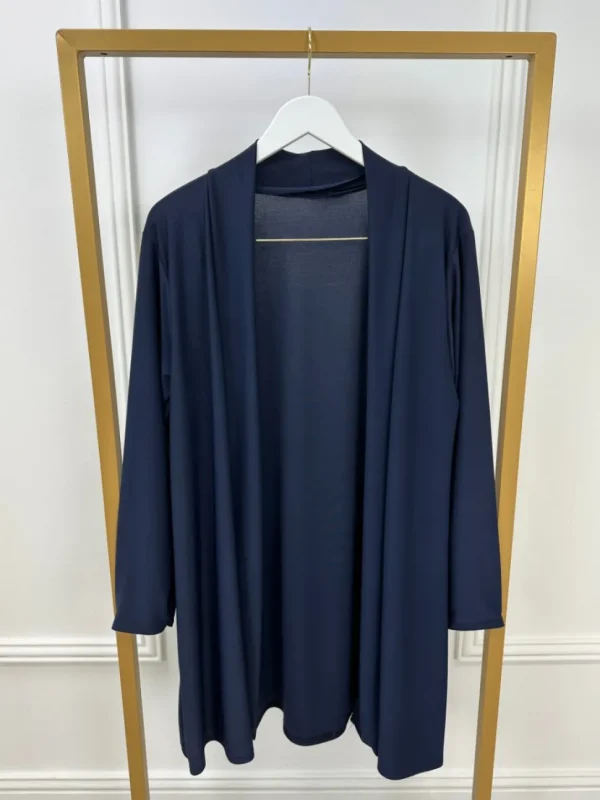 Korter soepel vest van travelstof donker blauw