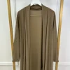 Korter soepel vest van travelstof camel