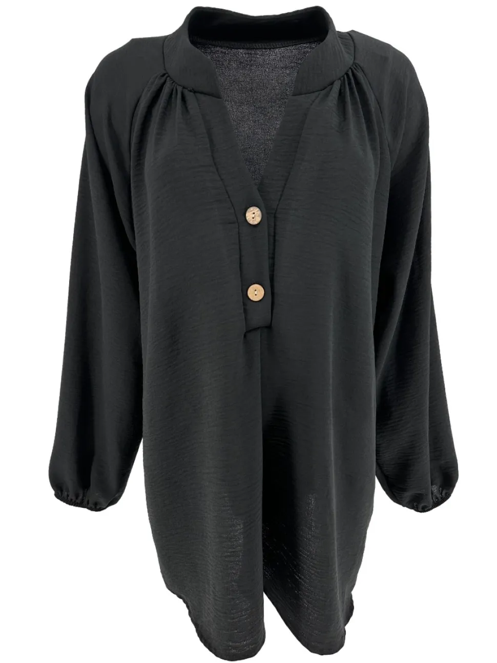 kortere_blouse_met_opstaa_0.webp KORTERE blouse met opstaande kraag en 2 knoopjes Siske zwart