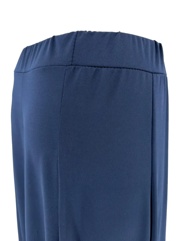 Lange klokrok met naad uni donker blauw
