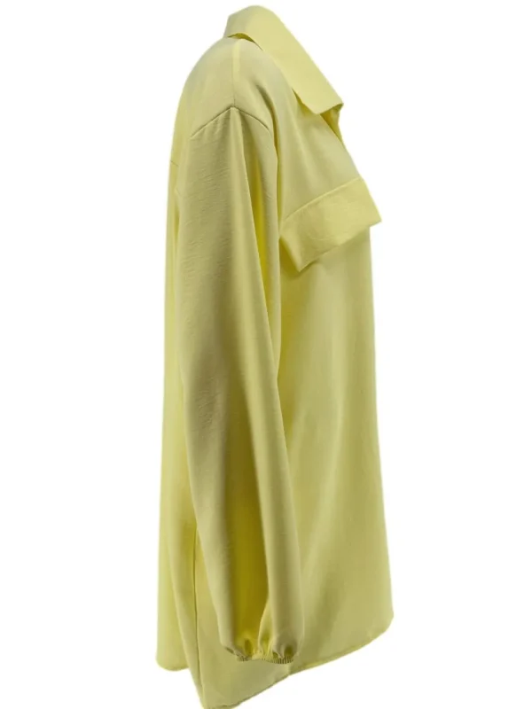 Langere blouse/tuniek met kraag Elodie geel