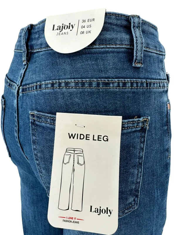 Layoly jeans dark denim met rafel aan de onderzijde (0206-3) JCH