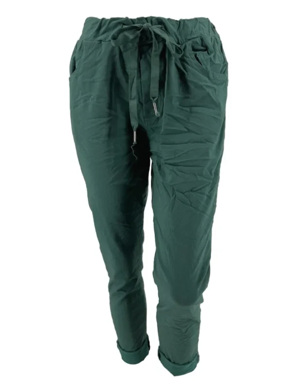 (LC) Comfy Jogg-jeans Blanco flessen groen
